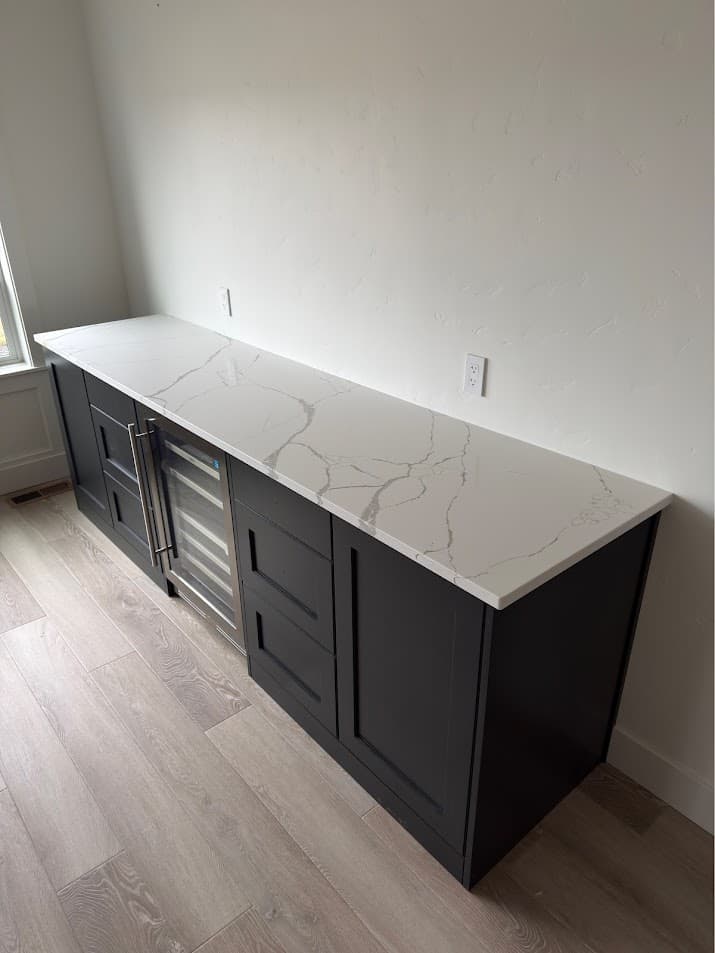 Quartz Bar with Wine Cooler