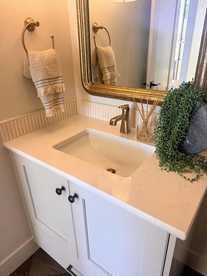 Quartz Powder Room Vanity