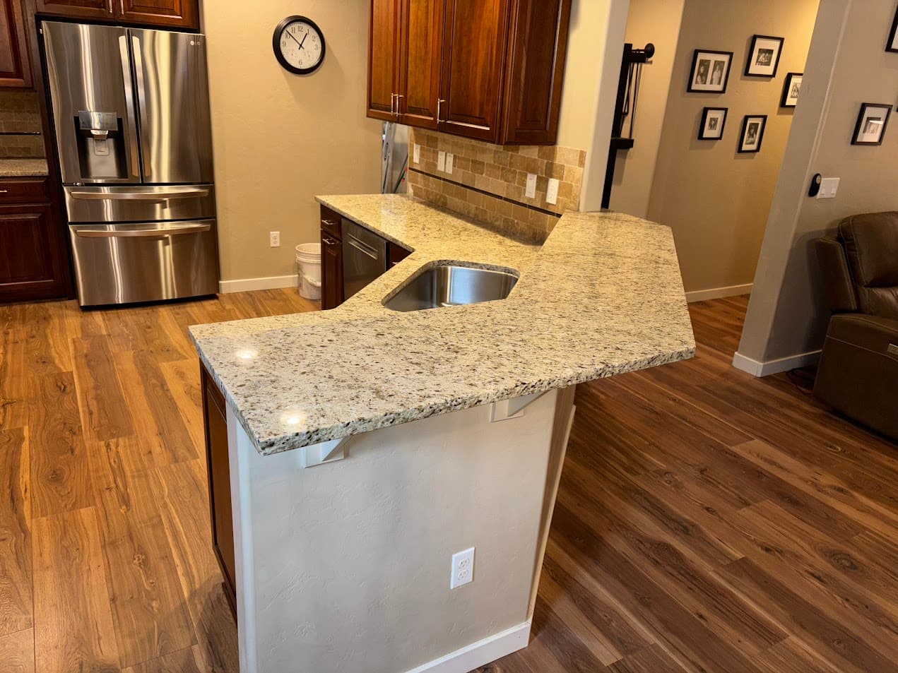 Granite Peninsula with Sink